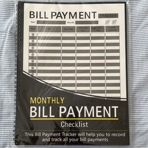 Monthly Bill Payment Tracker spiral binder